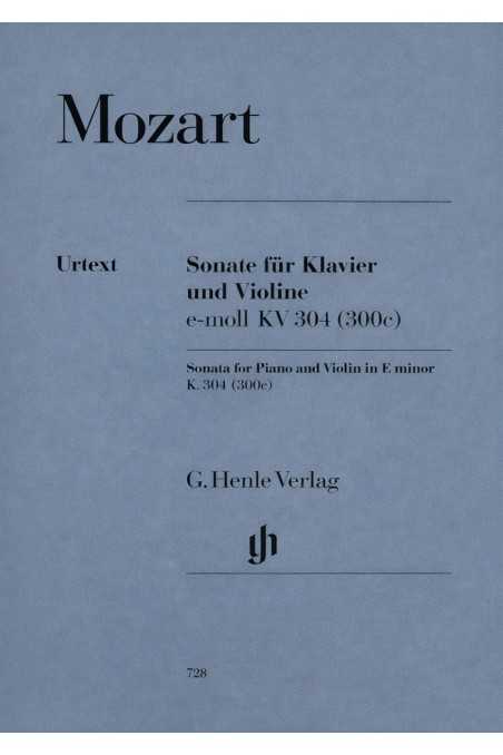 Mozart, Sonatas in E minor K304 for Violin and Piano (Henle)