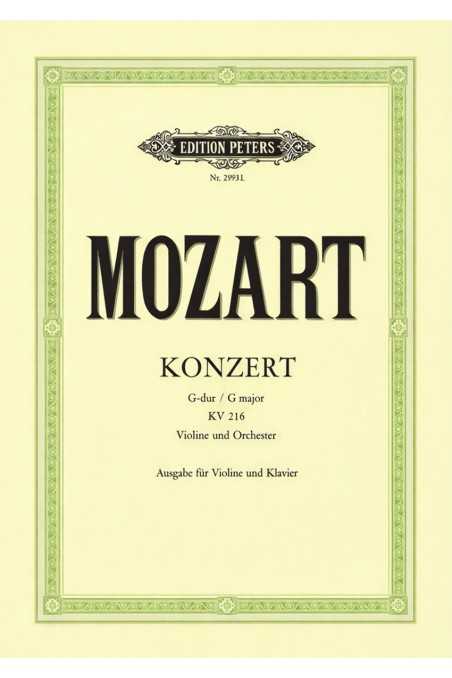 Mozart, Concerto No. 3 G Major, K 216 for Violin and Orchestra (Peters)