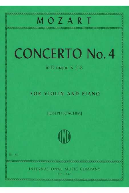 Mozart, Concerto No4 in D Major K218 for violin (IMC)