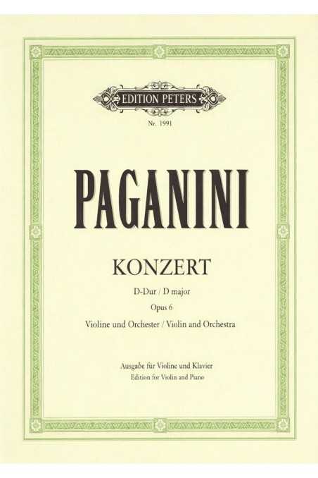 Paganini, Concerto in D Op. 6 for Violin (Peters)