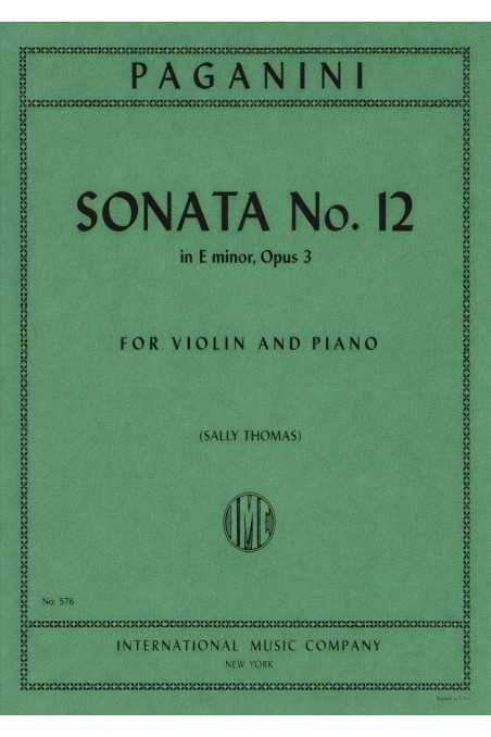 Paganini, Sonata No. 12 in E Minor Op. 3 for Violin and Piano (IMC)