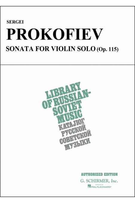 Prokofiev, Sonata No. 1 for Solo Violin (Schimer)