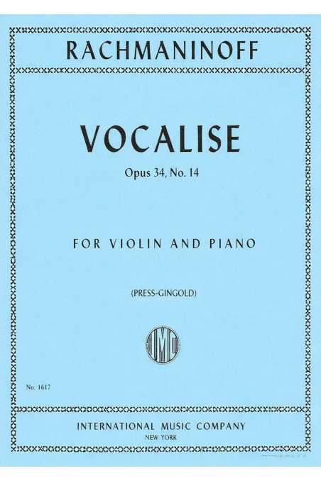 Rachmaninoff, Vocalise Op 34, No14 For Violin (IMC)