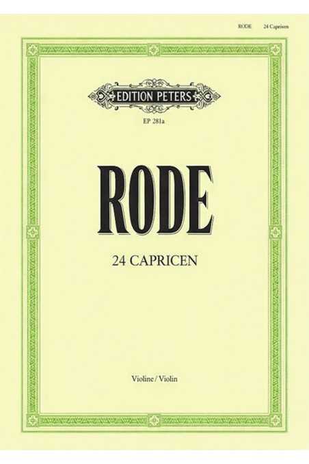 Rode 24 Caprices for Violin (Peters)