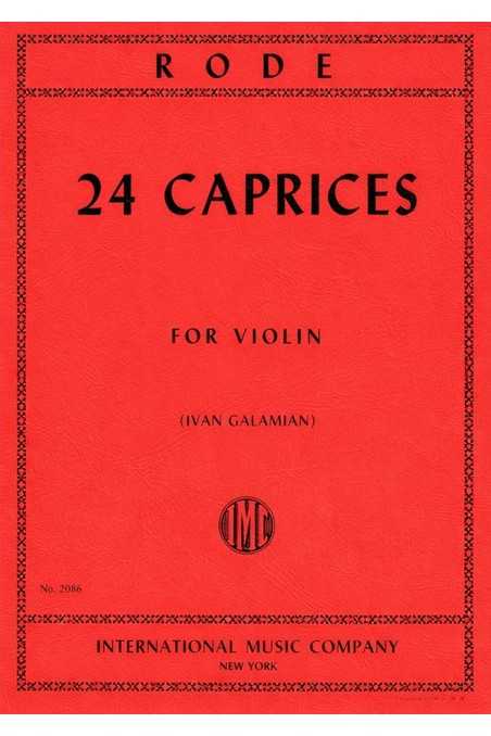 Rode, 24 Caprices for Violin Ed by Galamian (IMC)