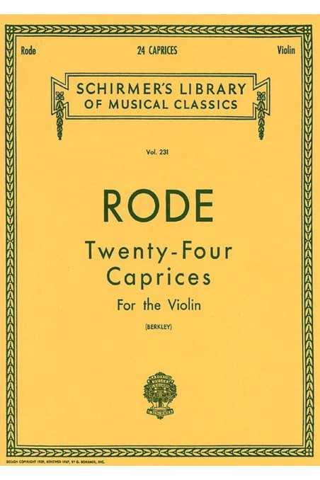 Rode, 24 Caprices for the Violin (Schirmer)