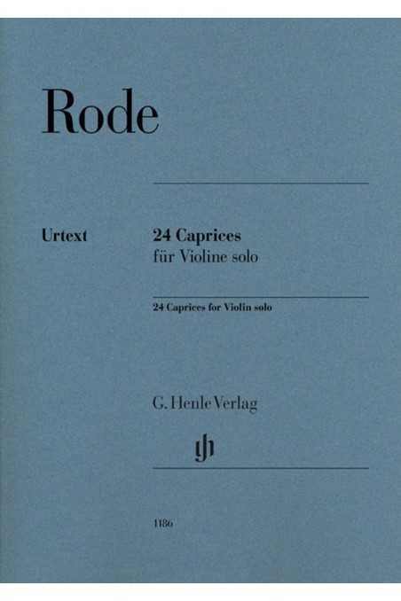 Rode, 24 Caprices for Violin Solo (Henle)