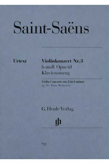 Saint-Saens, Concerto No 3 in B Minor Op 61 for Vln and Piano (Henle)