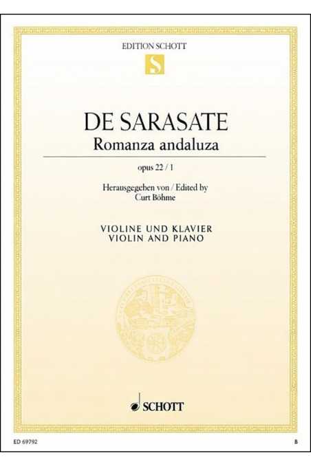 Sarasate Romanza Andaluza for Violin (Schott)