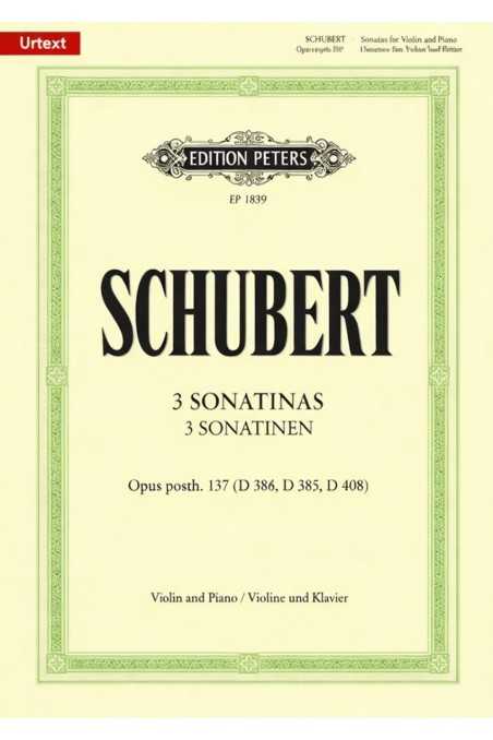 Schubert 3 Sonatinas - Violin and Piano (Peters)