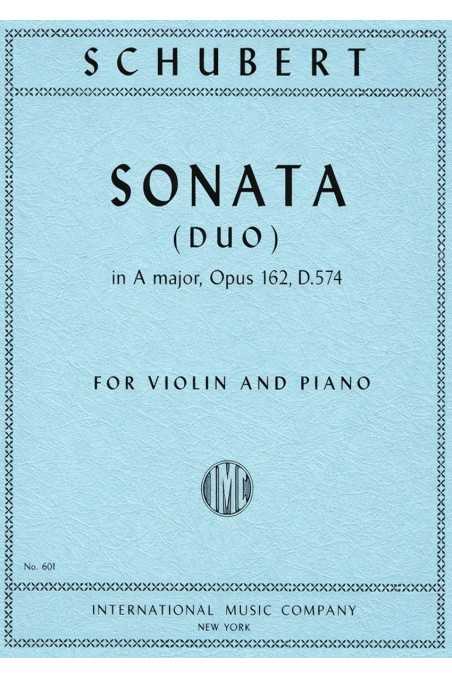 Schubert, Sonata (Duo) in A Major Op162 D574 for Violin (IMC)
