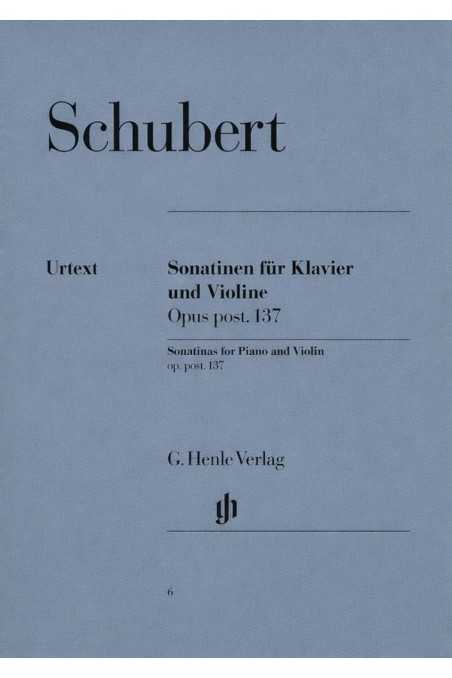 Schubert, Sonatinas for Piano and Violin Op. post. 137