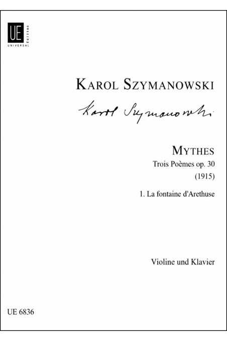 Szymanowski Mythes Op 30 1. La fontaine d'Arethuse For Violin