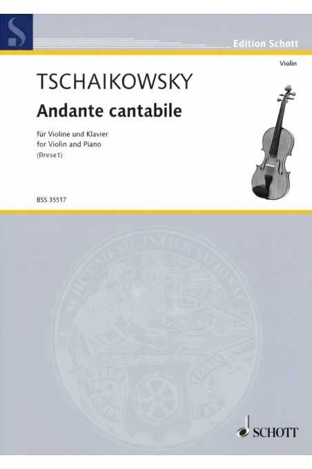 Tchaikovsky, Andante Cantabile arr Kreisler Violin/Piano (Schott)