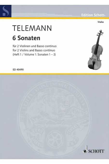 Telemann 6 Sonatas For Violin (Schott)