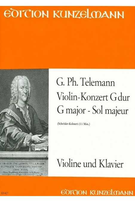 Telemann Concerto In G For Violin (Kunzelmann)