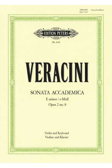 Veracini Sonata Op 2 No 8 E Minor Sonata Accademica Violin/Piano (Peters)