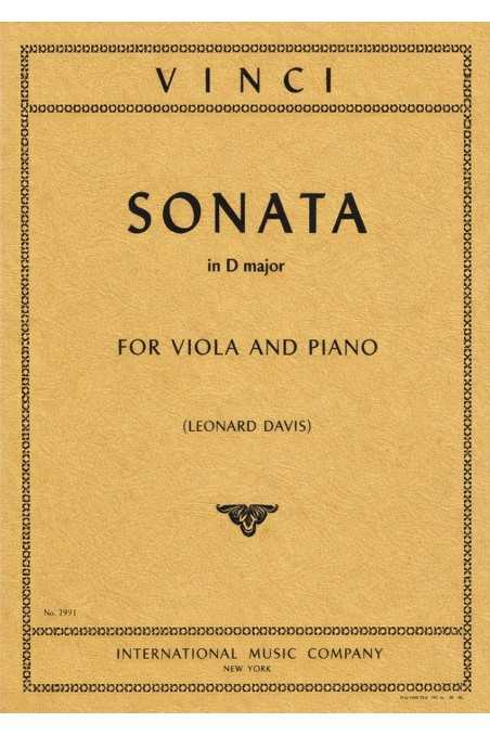 Vinci Sonata In D For Viola (IMC)
