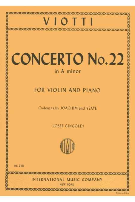 Viotti Concerto No. 22 In A Minor For Violin (Cadenzas By Joachim) IMC