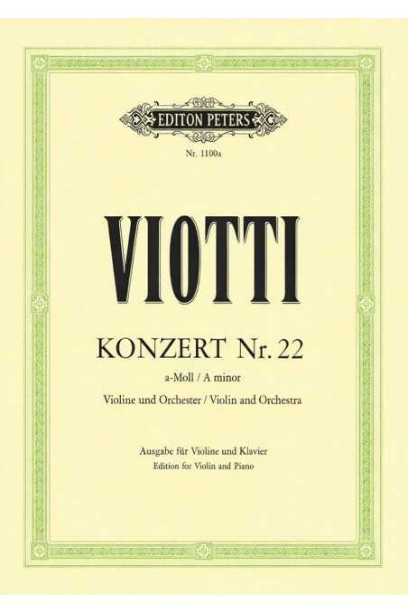 Viotti Concerto No. 22 In A Min For Violin (Peters)