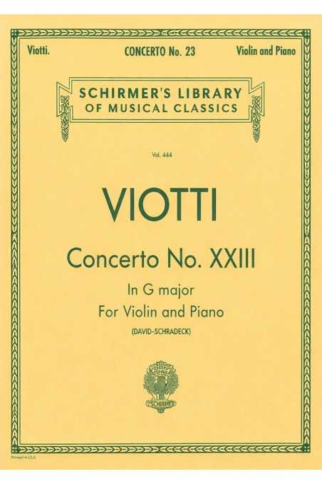 Viotti Concerto No. 22 In A Min For Violin (Schirmer)