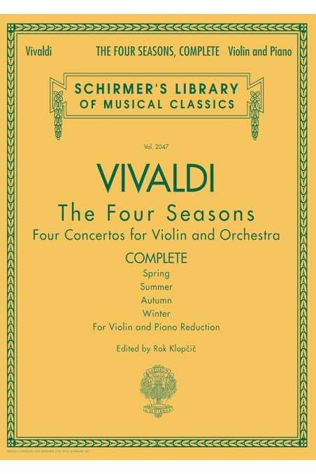 Vivaldi Complete Four Seasons For Violin (Schirmer)