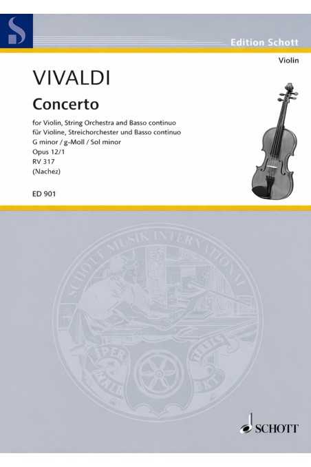 Vivaldi Concerto In G Minor Op.12 No.1 For Violin (Schott)