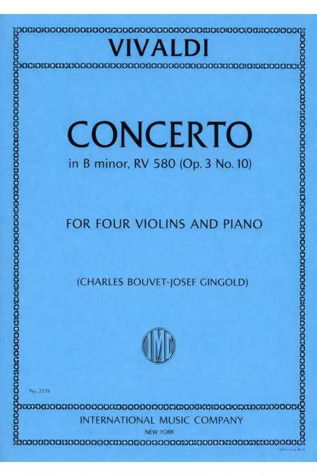 Vivaldi, Concerto In B Minor, RV 580 (Op.3 No.10) For Four Violins (IMC)