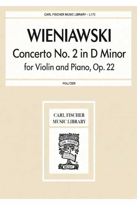 Wieniawski Concerto No. 2 In D Min Op. 22 For Violin (Fischer)