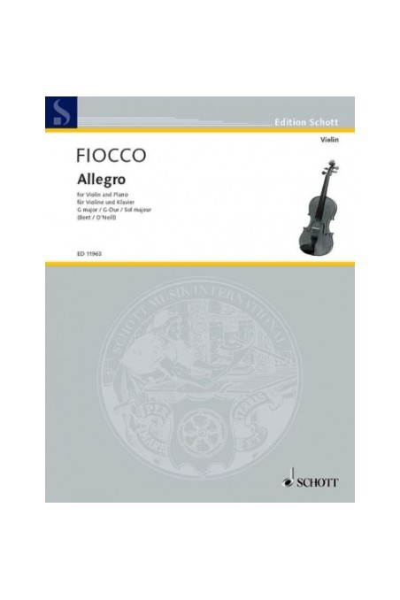 Fiocco, Allegro for Violin and Piano (Schott)