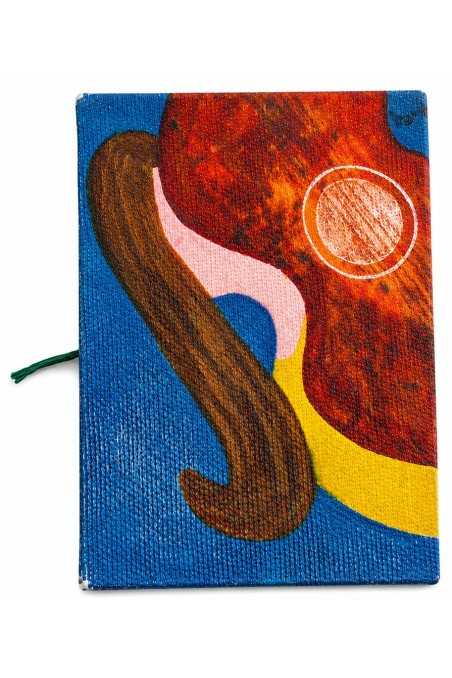 Painting on the canvas7.5cm*10cm - A Girl with a string instrument 1