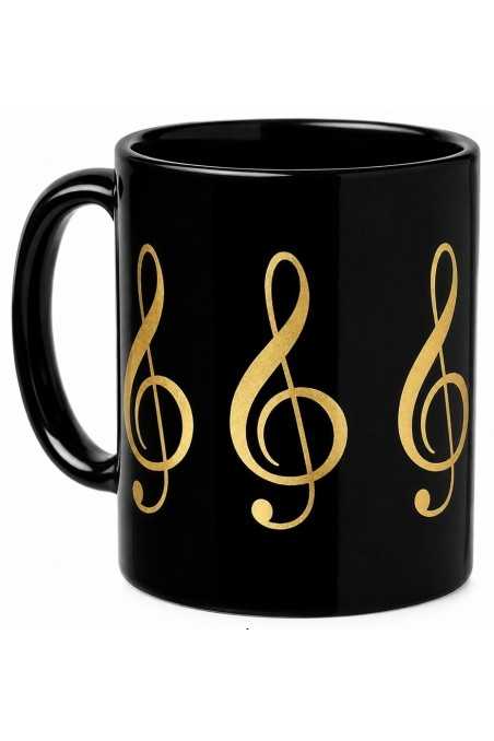Mug G Clef Black And Gold