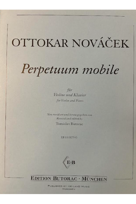 Novacek, Perpetuum Mobile for Violin and Piano (EBM)
