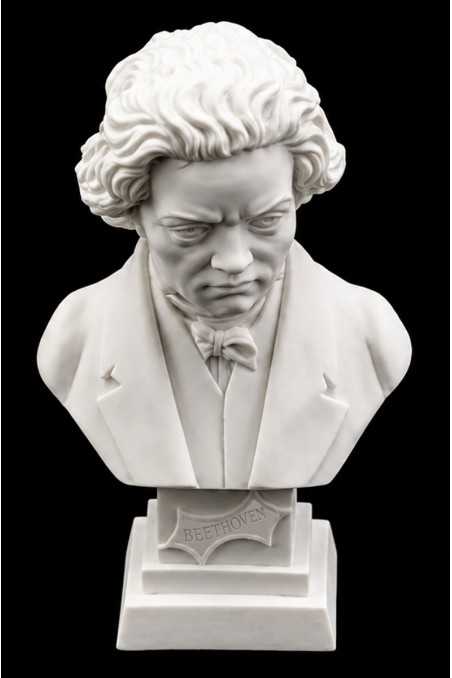 Crushed Marble Bust 11cm - Beethoven