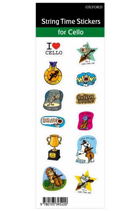 String Time Stickers for Cello