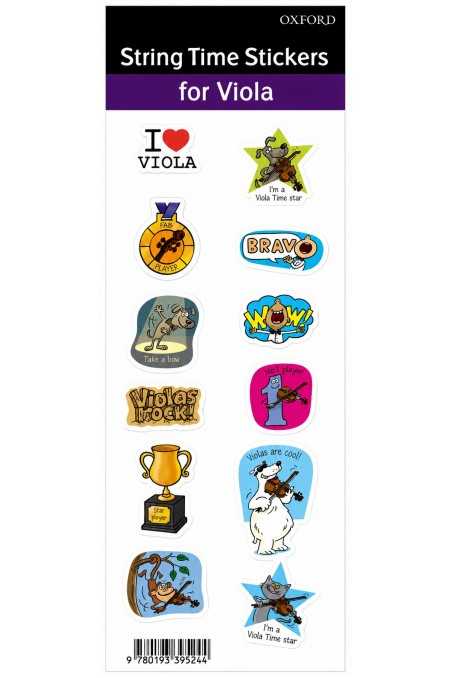 String Time Stickers for Viola