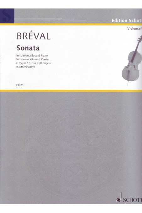 Breval, Sonata No.1 Op 40 In C Major For Cello (Schott)