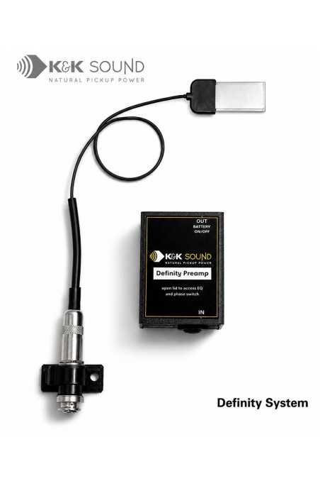 K&K Definity System For Cello - Floating Bridge Pickup & Preamp System