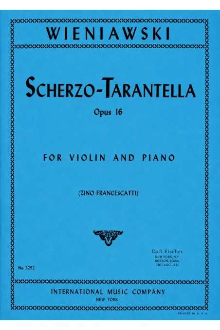 Wieniawski Scherzo-Tarantella Op 16 For Violin And Piano (IMC)