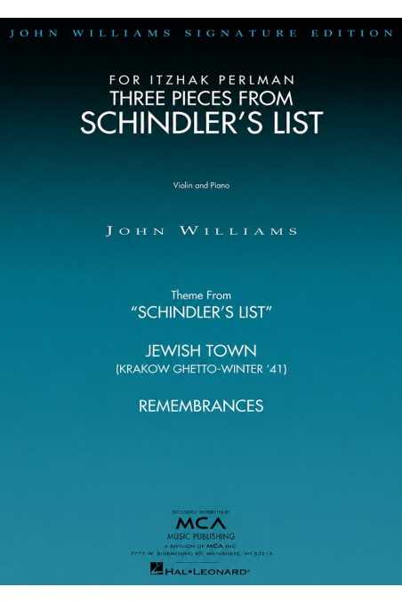 Schindlers List For Violin By Williams