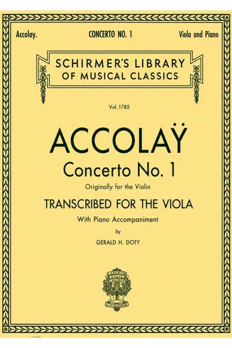 Accolay, Concerto No. 1 In A Minor for Viola with Piano (Schirmer)
