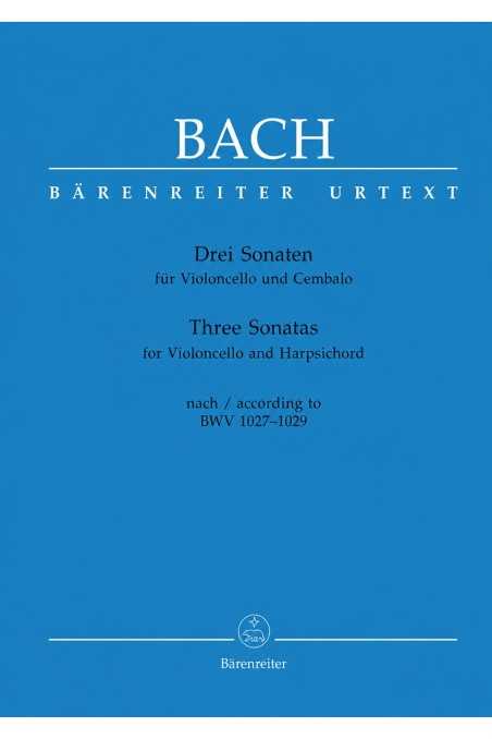 Bach, Three Sonatas For Viola And Piano BWV 1027 - 1029 (Barenreiter)