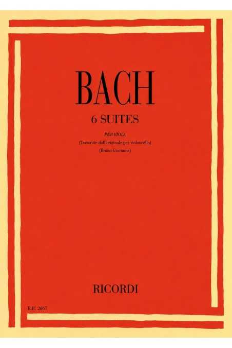 Bach 6 Suites For Cello Transcribed For Viola (Ricordi)