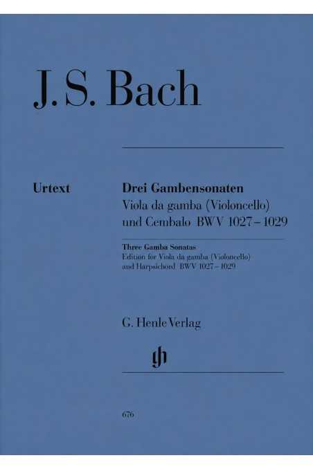 JS Bach, Three Gamba Sonatas For Viola And Piano BWV 1027 - 1029 (Henle)