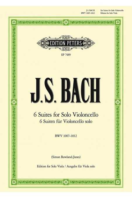 Bach Six Cello Suites Arranged for Solo Viola (Peters)