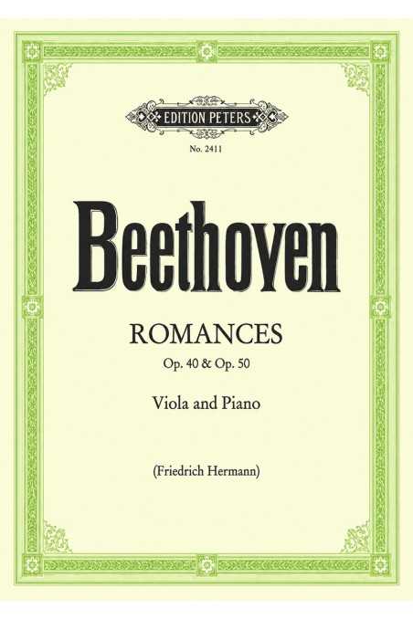 Beethoven, Romances Op. 40 And Op. 50 For Viola (Peters)