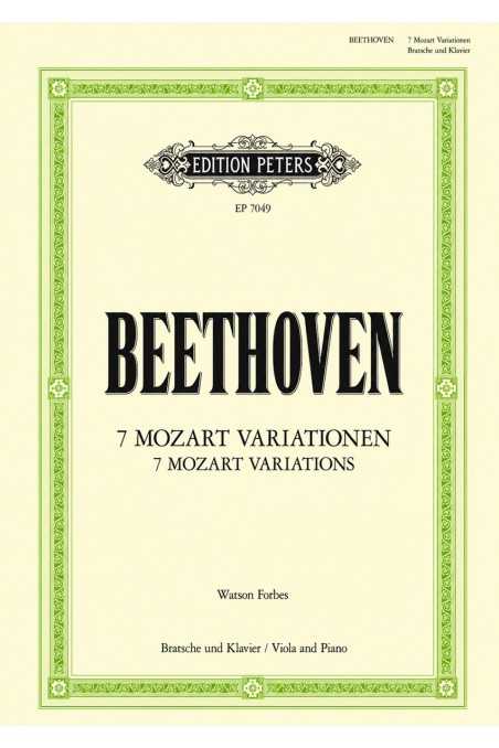 Beethoven, 7 Variations On Mozart's Magic Flute For Viola (Peters)