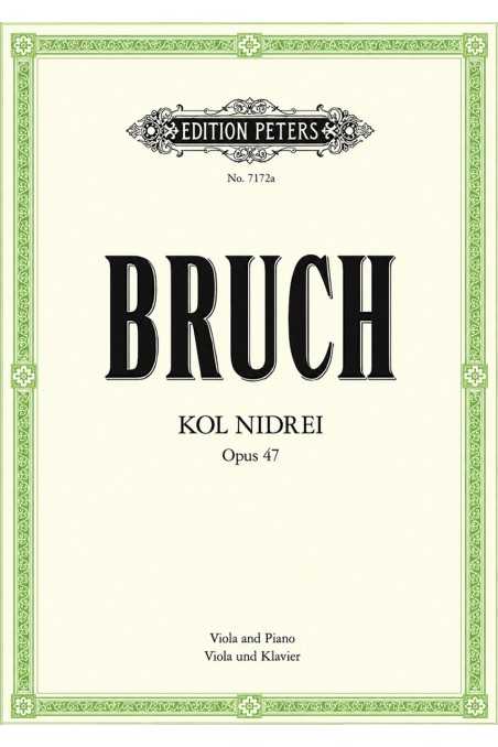 Bruch, Op.47 Kol Nidrei For Viola And Piano (Peters)