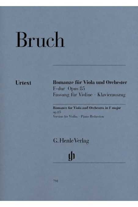 Bruch, Op. 85 Romance For Viola And Orchestra In F Major (Henle)