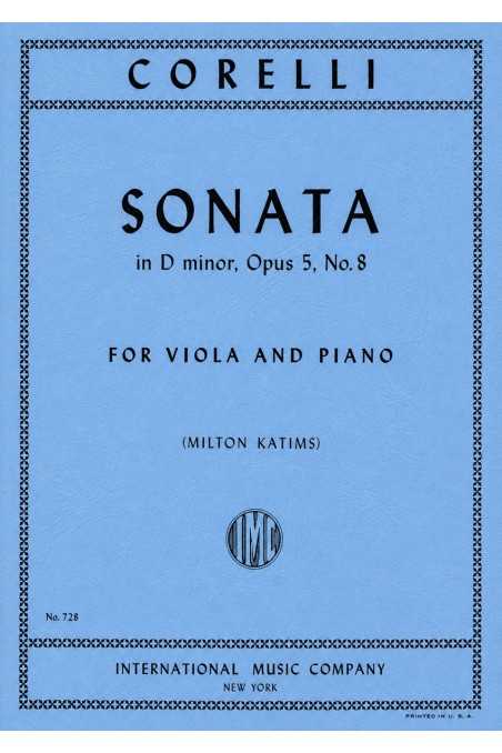 Corelli, Sonata In D Minor, Op 5, No 8 For Viola (IMC)